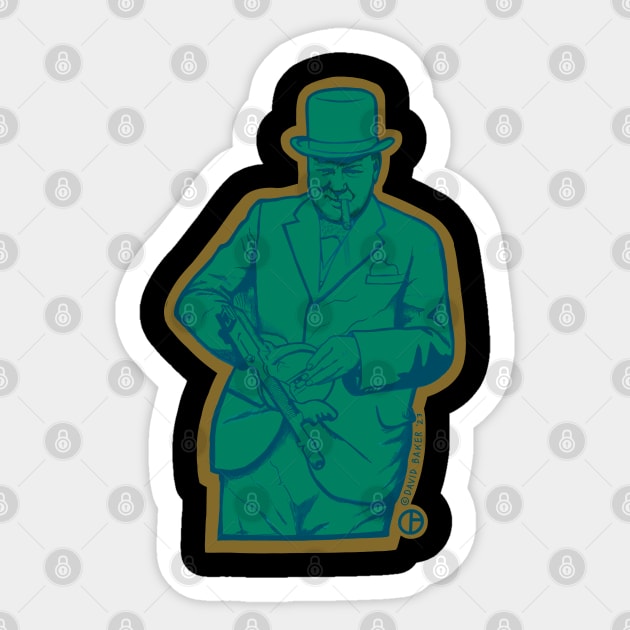 Winston Churchill Sticker by Art from the Blue Room